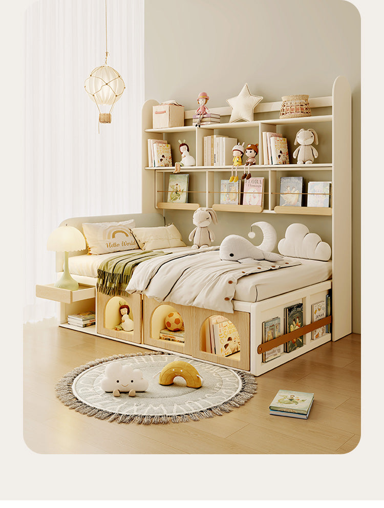 Cozy Dreamland: Whimsical Kids' Bedroom with Soft Pastel Tones — Children's Furniture & Interior Design