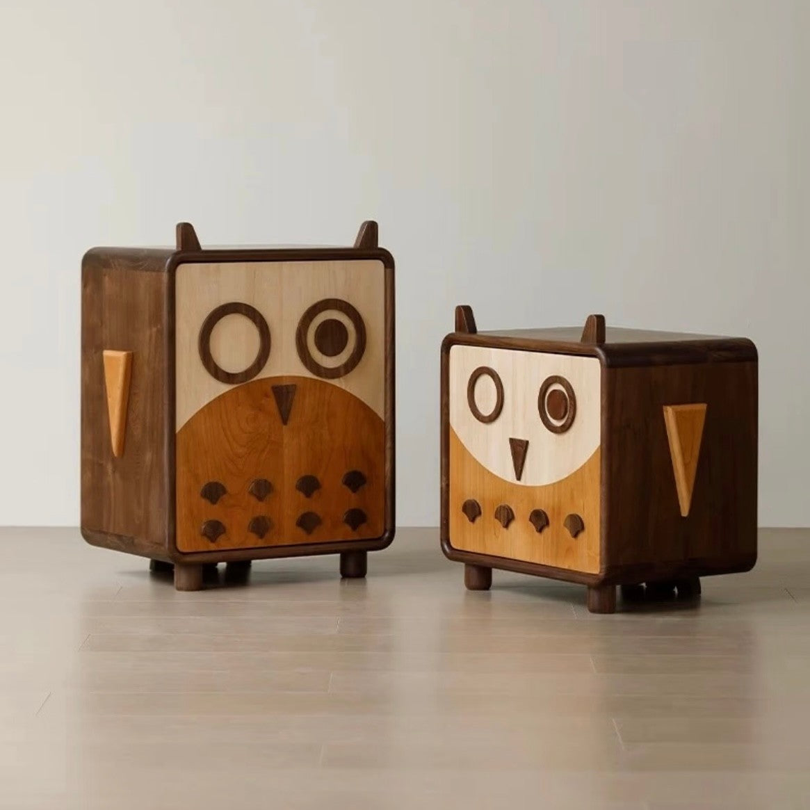 Owl Shaped Wooden Storage Cabinet – Cute Animal Dresser for Kids