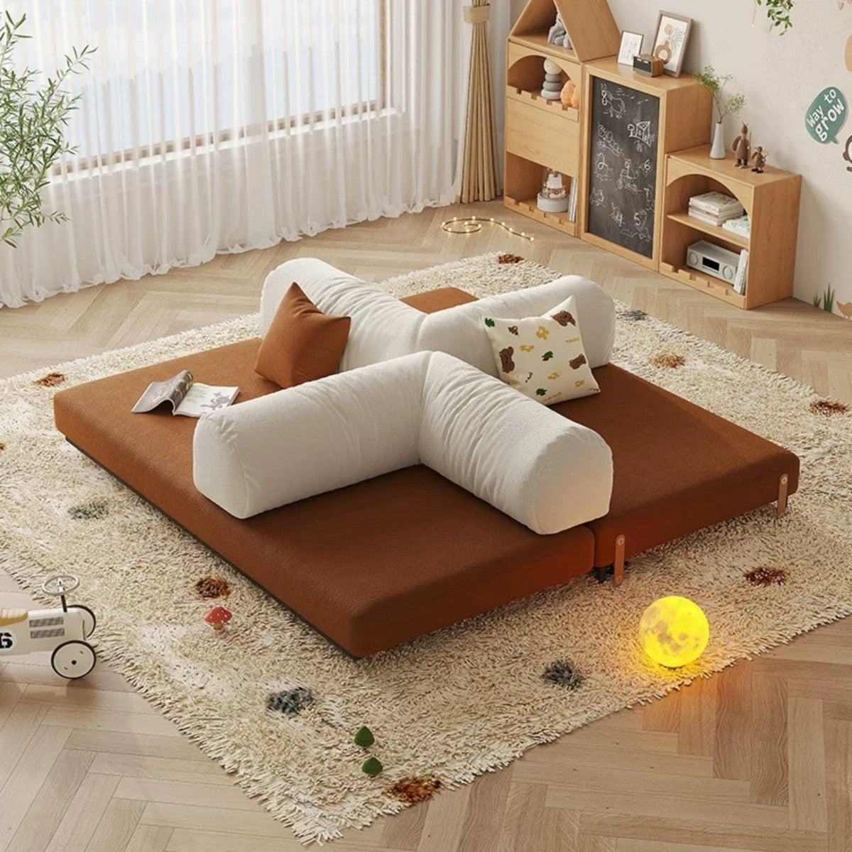 Convertible Modular Kids Sofa – Playroom Floor Lounger