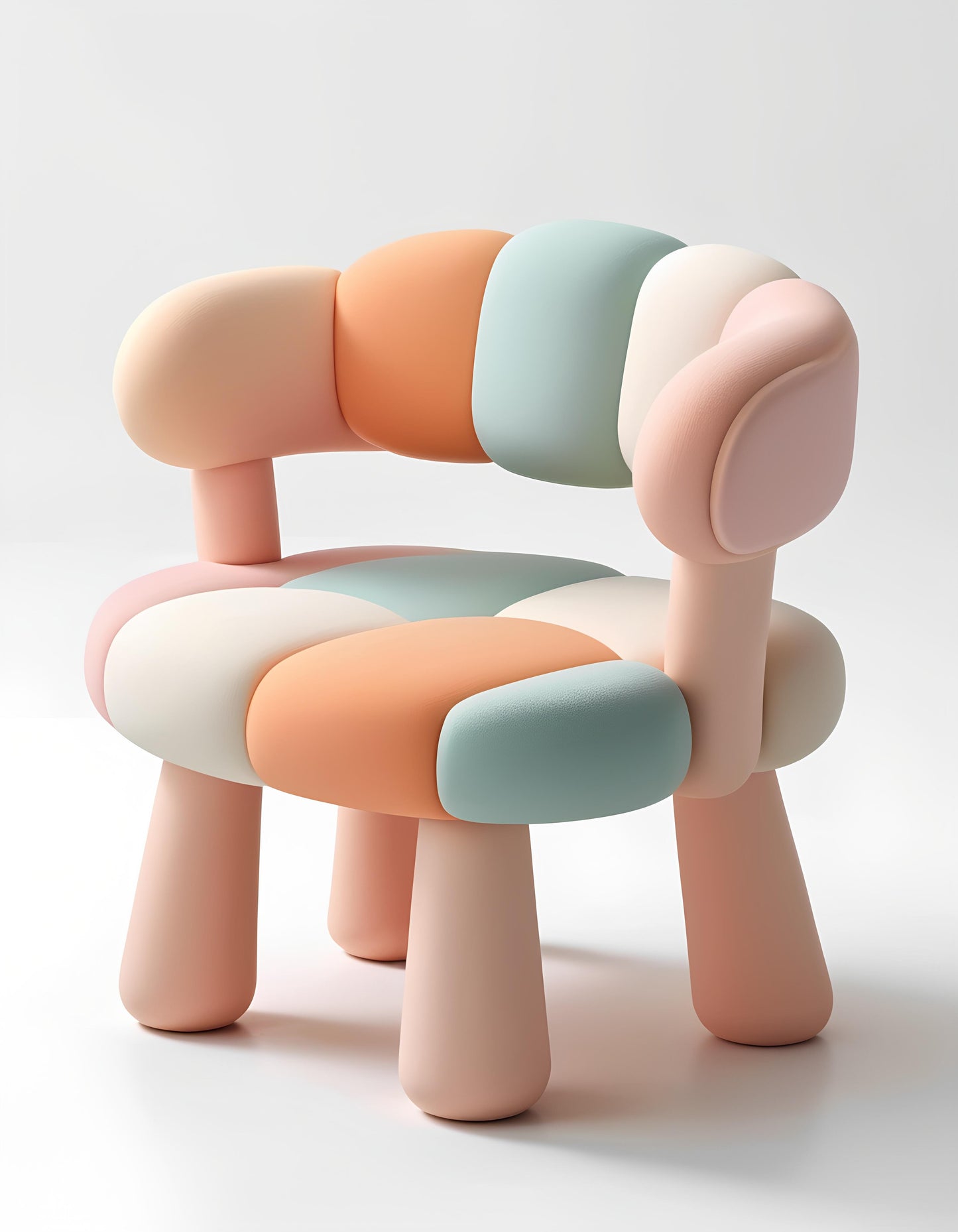 Modern Pastel Bubble Chair – Soft & Playful Art-Inspired Seating