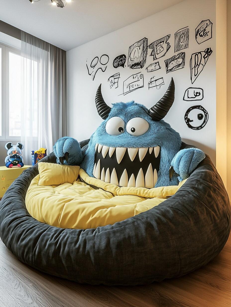 Giant Monster-Themed Bed – Fun & Cozy Sleeping Haven for Kids