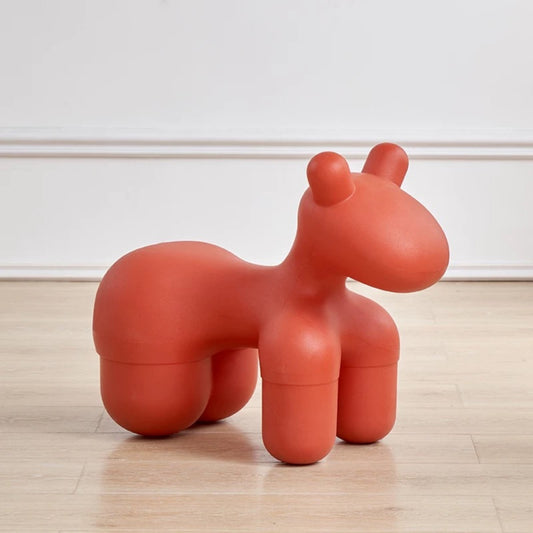 Modern Animal Shaped Kids Stool – Red Cartoon Playroom Seat