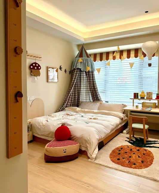Cozy Kids Bedroom with Canopy Bed, Playful Decor