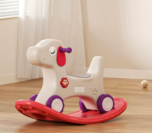 Dog-Shaped Rocking Horse – Toddler Indoor Ride-On Toy