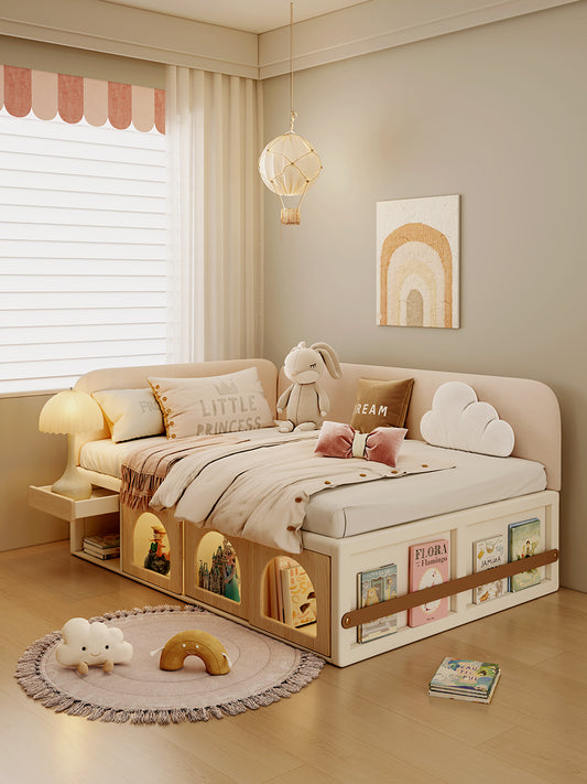 Cozy Dreamland: Whimsical Kids' Bedroom with Soft Pastel Tones — Children's Furniture & Interior Design