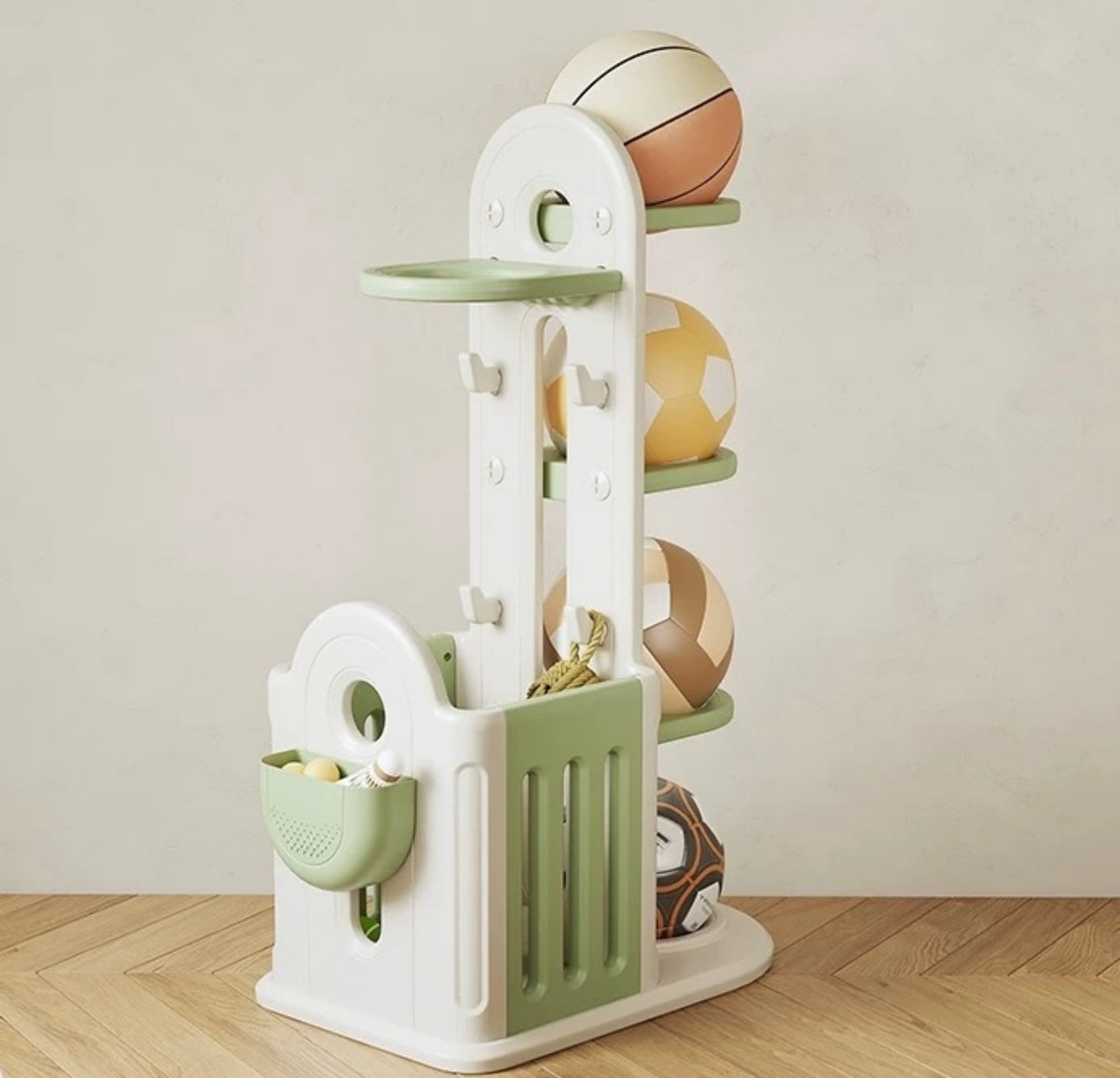 Kids Ball Storage Rack – Vertical Sports Equipment Organizer