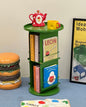 Green Rotating Bookshelf – Small Modern Book Storage Table