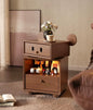 Bear Ears Wooden Nightstand – Cute Animal Bedside Table with Drawers
