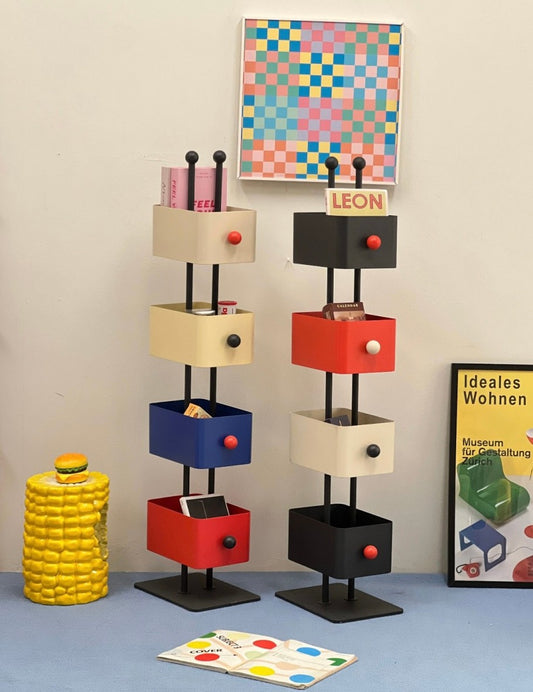 Colorful Vertical Drawer Tower – Modern Study Storage Organizer