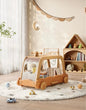 Wooden Car Bookshelf – Playful Rolling Storage for Kids’ Study
