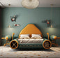 Airplane Theme Kids Bed with Propeller Accents – Creative Aviation Bedroom Furniture for Children