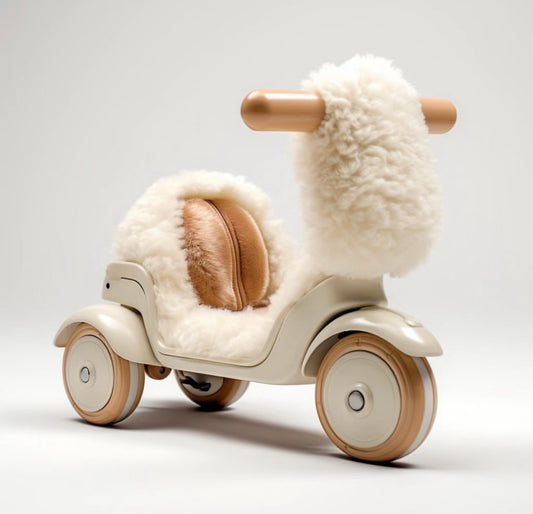 Plush Ride-On Scooter Toy for Kids, Soft and Safe Toddler Balance Bike
