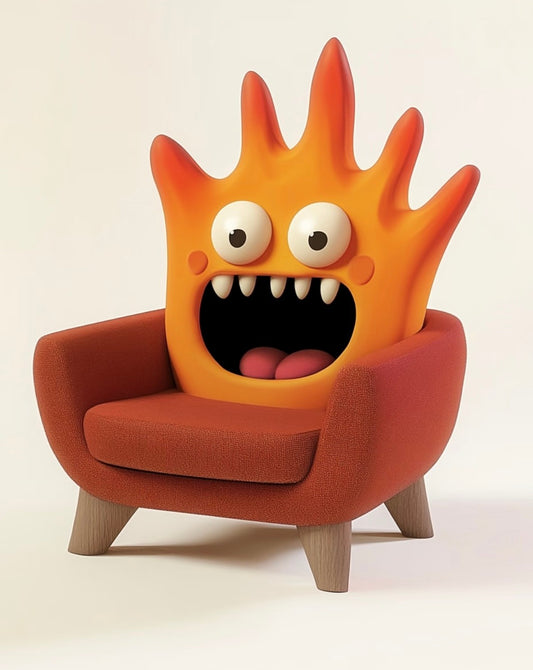 Orange Monster Kids Armchair – Fun Cartoon Lounge Chair