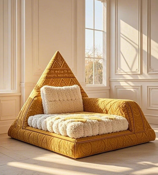Pyramid Shaped Lounge Chair – Modern Geometric Accent Sofa