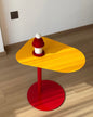 Modern Red and Yellow Triangle Side Table – Colorful Accent Table