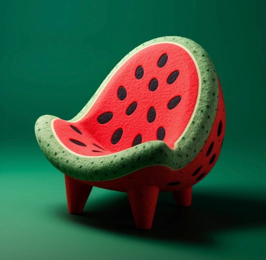 Watermelon Slice Kids Chair – Fun Fruit Plush Lounge Seat