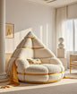 Pyramid Cloud Lounge Chair – Plush Sherpa Accent Chair for Living Room