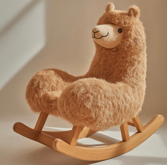 Plush Llama Rocking Chair – Soft Animal Rocker for Kids