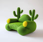 Cactus Shaped Kids Sofa – Green Plush Playroom Couch