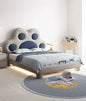 Paw Print Kids Bed – Modern Animal Themed Upholstered Bed Frame