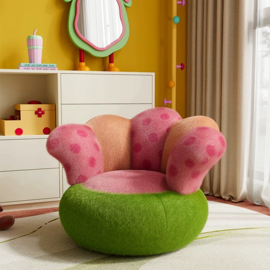 Plush Flower Kids Chair – Cute Petal Shaped Lounge Seat