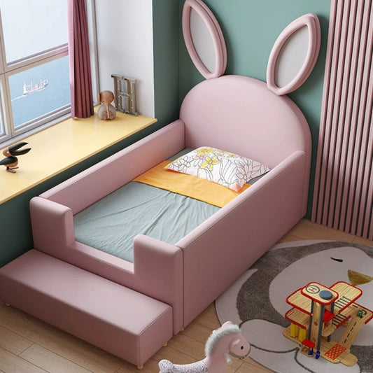 Pink Bunny Ears Toddler Bed – Cute Upholstered Kids Bed Frame