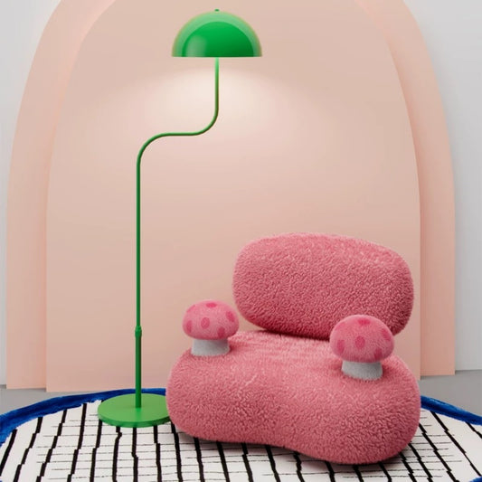 Pink Mushroom Kids Armchair – Plush Cartoon Lounge Chair