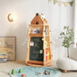 Wooden Rotating Kids Bookshelf with Chalkboard – Multi-Functional Organizer