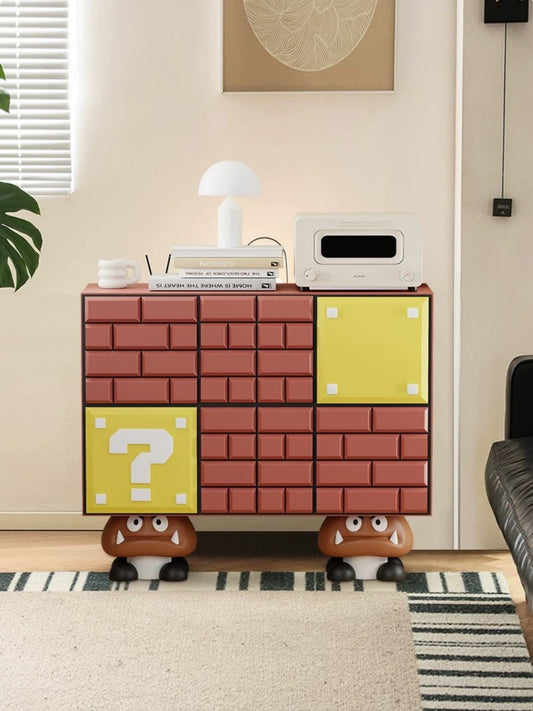 Super Mario Brick Storage Cabinet – Cartoon Gamer Dresser