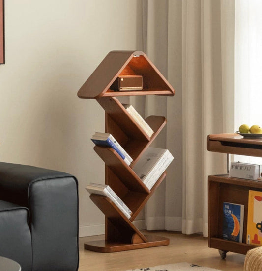 Modern Tree Shaped Bookshelf – Minimalist Floor Standing Book Rack