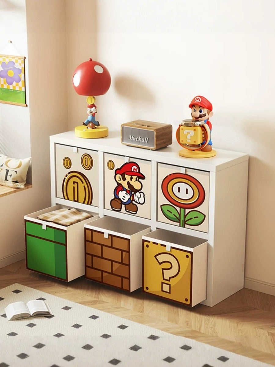 Super Mario Storage Cabinet – Cartoon Gamer Toy Organizer