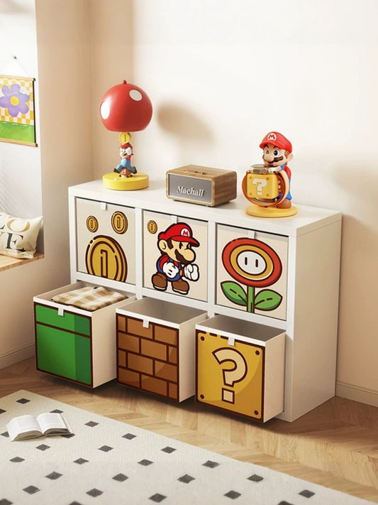 Super Mario Storage Cabinet – Cartoon Gamer Toy Organizer
