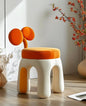 Modern Orange Cartoon Stool – Kids Backrest Chair with Cute Ears