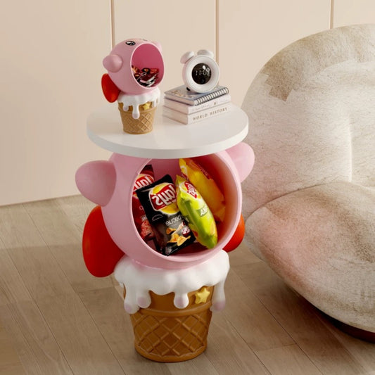 Ice Cream Bear Snack Table – Cute Storage Side Table for Kids