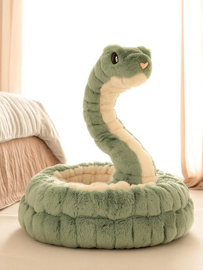 Plush Snake Floor Chair – Cozy Cartoon Serpent Bean Bag Seat for Kids & Teens (Seating / Character Furniture)