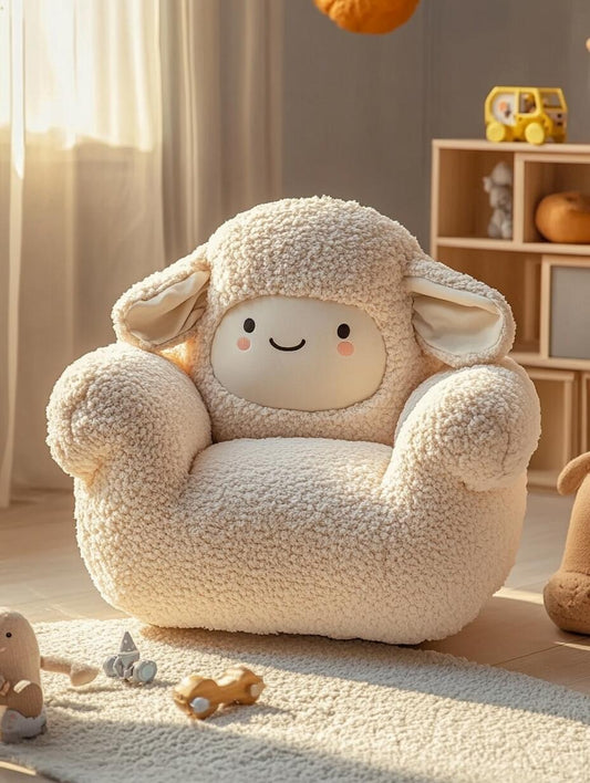 Adorable Bean Bag Boucle Chair – Cozy & Soft Kids Lounge Seat