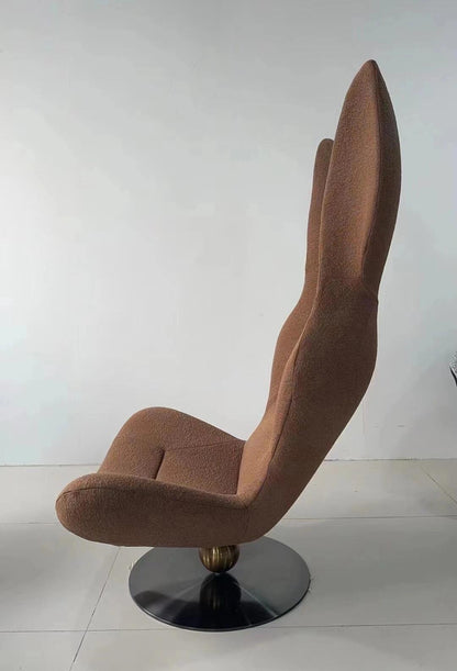Bunny Ears Accent Lounge Chair – Modern Sculptural Swivel Seat with Whimsical Backrest (Character Furniture / Art Chair)