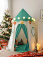 Christmas Kids Play Tent – Holiday Indoor Playhouse with Lights & Tree Decor Accents