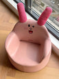 Pink Bunny Kids Chair – Cute Winking Cartoon Armchair with Plush Ears (Seating / Toddler Furniture)
