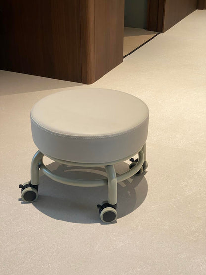 Round Rolling Stool – Modern Swivel Seating with Wheels for Home, Office & Salon Use