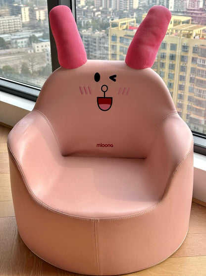 Pink Bunny Kids Chair – Cute Winking Cartoon Armchair with Plush Ears (Seating / Toddler Furniture)
