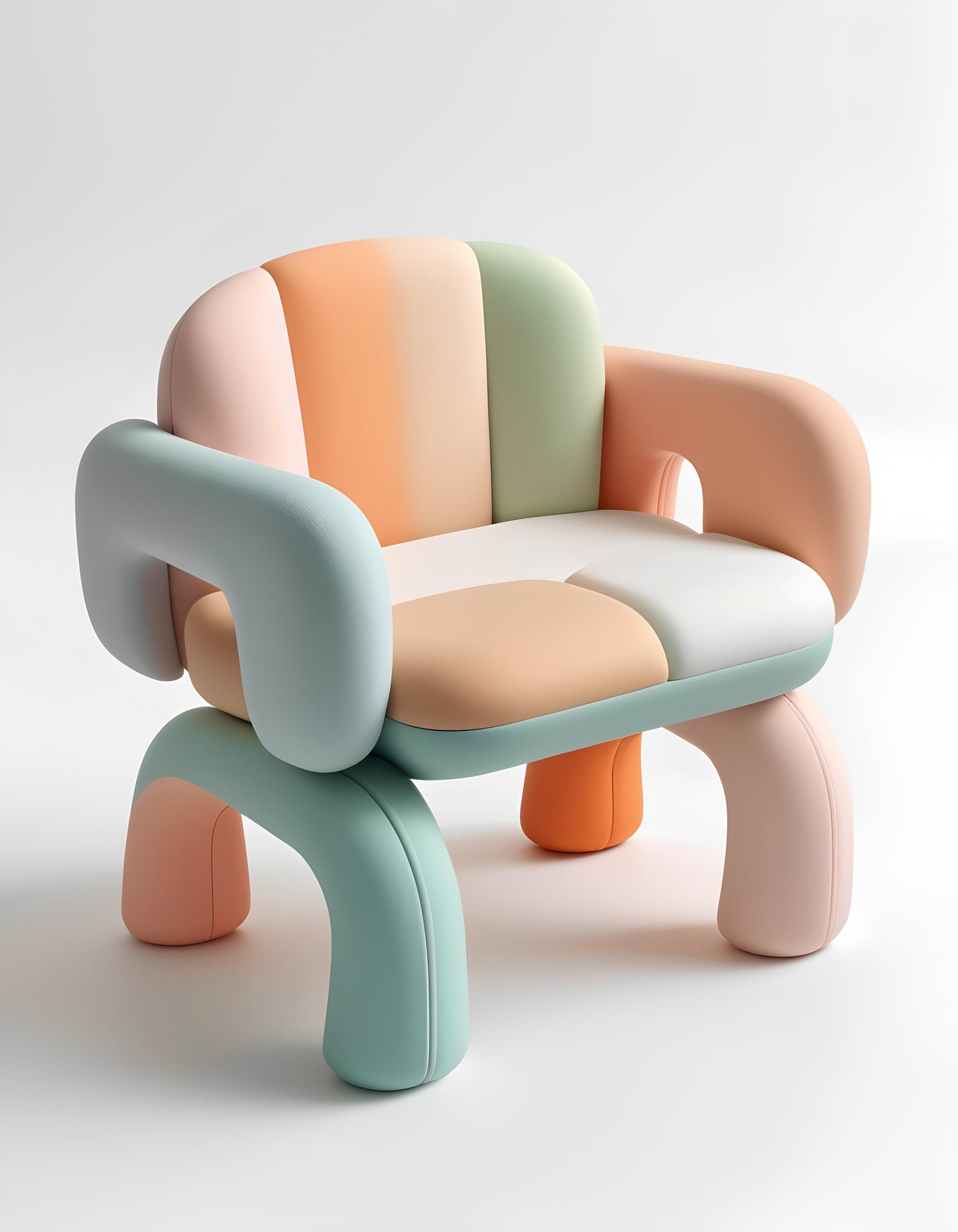 Modern Pastel Bubble Chair – Soft & Playful Art-Inspired Seating