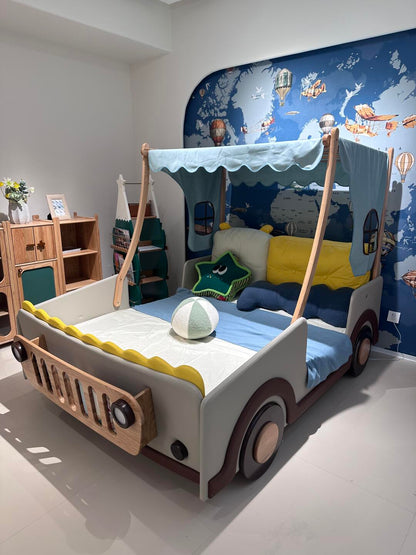 Adventure-Themed Camper Van Bed – Fun & Cozy Kids’ Sleeping Space