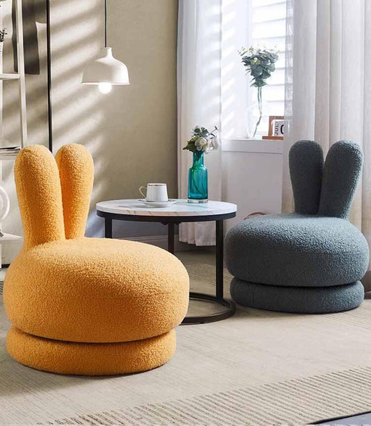 Bunny Ear Upholstered Lounge Chair – Cute Bouclé Accent Chair for Kids & Teens (Seating)