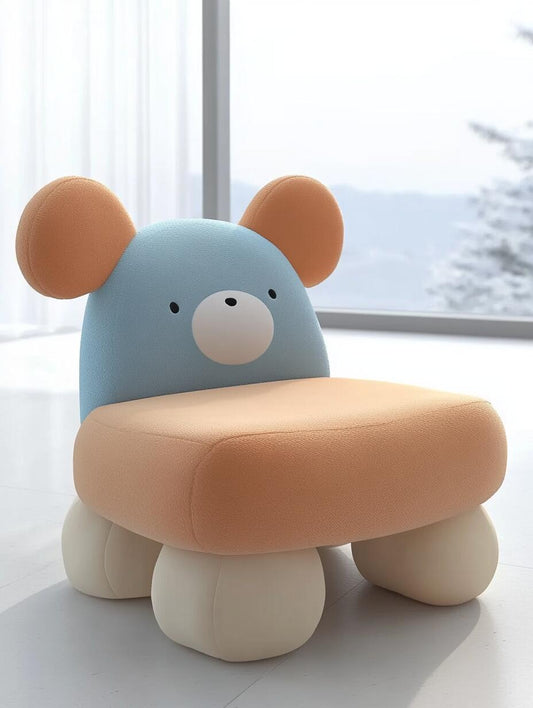 Bear-Shaped Kids Sofa Chair – Plush Cartoon Animal Seat for Toddlers & Playroom Decor (Seating)
