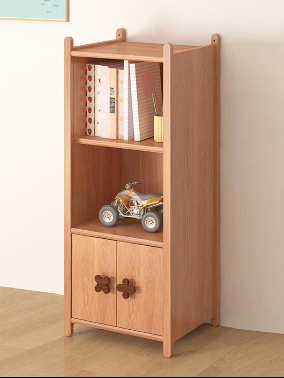 School Bus-Themed Wooden Bookshelf – Fun & Functional Kids’ Storage