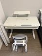 Ergonomic Adjustable Kids Study Desk & Chair Set – Tilt Desktop with Bookshelf & Footrest