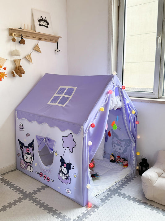 Lavender Kuromi Kids Play Tent – Indoor Character Playhouse with Lights & Curtains