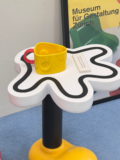 Cartoon Glove Side Table – Playful Pop Art Accent Table with Yellow Shoe Base (Side Table / Accent Furniture)