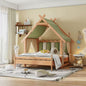 Kids Tent Canopy Bed – Wooden Playhouse Bed Frame